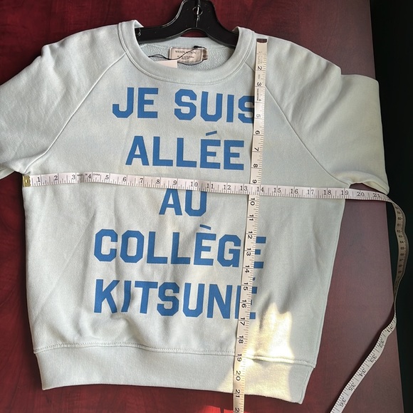 NWT Women’s Maison Kitsuné sweatshirt / Small / Powder blue - Picture 4 of 9